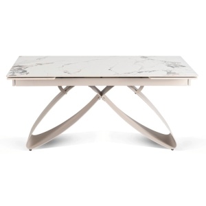 CEL MAI MIC PRET!!!MASA EXTENSIBILA 160-240CM, ARTIM MEBLE, REALIZATA DIN METAL SI CERAMICA, CULOARE MARMURA ALBA/CREM, STIL MODERN - Img 7