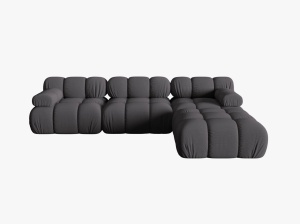 COLTAR BELLIS, CU 4 LOCURI, ESPRESSO, CU TAPITERIE DIN TEXTIL 3D SONIC, MICADONI