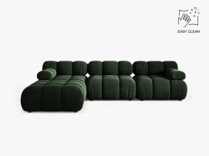COLTAR BELLIS, CU 4 LOCURI, VERDE SMARALD, CU TAPITERIE DIN CATIFEA VENUS, MICADONI