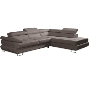COLTAR BUTON R, MODEL DREAPTA, GRI/MARO, DIN PIELE ECOLOGICA, EXTENSIBIL, SPATIU DEPOZITARE, STIL MODERN, TK - Img 8