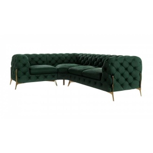 COLTAR, CHELSEA BIS 1+C+2, VERDE INCHIS, DIN CATIFEA SI PICIOARE DIN METAL