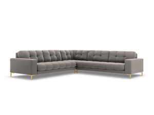 COLTAR DE LUX, BALI 256CM, TAPITERIE DIN CATIFEA, GRI BLU13, STIL MODERN, ARTIM GROUP SELECTION