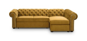 COLTAR EXTENSIBIL 278 CM, VALENTINO L DREAPTA, GALBEN, DIN STOFA DE CALITATE SUPERIOARA - Img 4