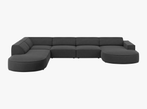 COLTAR JODIE, STANGA, 7 LOCURI, 364 CM, DIVERSE CULORI SI MATERIALE, DESIGN DEOSEBIT
