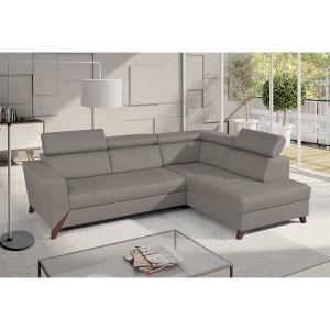 COLTAR KONKORD, MODEL DREAPTA, GRI SI MARO DESCHIS/NUC, DIN TEXTIL, EXTENSIBIL, SPATIU DEPOZITARE, STIL MODERN, TK - Img 1