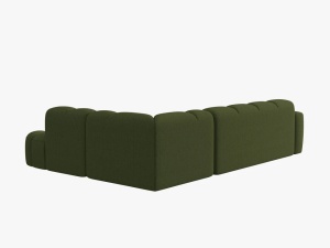 COLTAR LISA, DREAPTA, 5 LOCURI, 293 CM, VERDE OLIVE 35, TAPITERIE DIN STOFA, DESIGN DEOSEBIT - Img 3