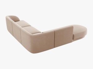 COLTAR MILEY STANGA, 6 LOCURI, 258 CM, CAPPUCCINO 40, TAPITERIE DIN CATIFEA, DESIGN DEOSEBIT - Img 4