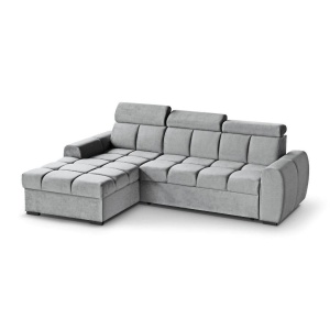 COLTAR MODERN DEOSEBIT, GOMEZ STANGA 267CM, DIN CATIFEA DE CULOARE GRI DESCHIS, CONFORT SPORIT