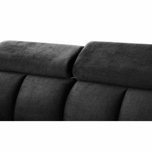 COLTAR MODERN DEOSEBIT, GOMEZ STANGA 267CM, DIN CATIFEA DE CULOARE NEAGRA, CONFORT SPORIT - Img 6