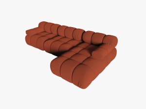 COLTAR MODULAR BELLIS, DREAPTA, 3 LOCURI, 285 CM, SCORTISOARA 44, TAPITERIE DIN CATIFEA 3D, DESIGN DEOSEBIT - Img 3