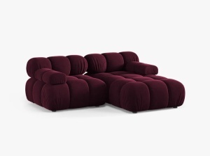 COLTAR MODULAR BELLIS, PE DREAPTA, VISINIU, CU TAPITERIE DIN CATIFEA VENUS, MICADONI - Img 2