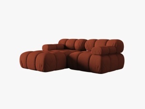 COLTAR MODULAR BELLIS, PE STANGA, CARAMIZIU, CU TAPITERIE DIN TEXTIL 3D SONIC, MICADONI - Img 2