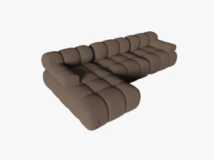 COLTAR MODULAR BELLIS, STANGA, 3 LOCURI, 285 CM, MARO 40, TAPITERIE DIN CATIFEA 3D, DESIGN DEOSEBIT - Img 4