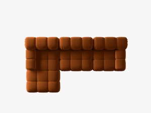 COLTAR MODULAR BELLIS, STANGA, 3 LOCURI, 285 CM, SCORTISOARA 56, TAPITERIE DIN CATIFEA, DESIGN DEOSEBIT - Img 5