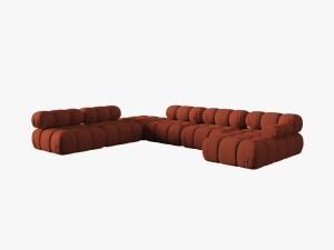 COLTAR MODULAR BELLIS, STANGA, 6 LOCURI, 379 CM, SCORTISOARA 44, TAPITERIE DIN CATIFEA 3D, DESIGN DEOSEBIT - Img 5