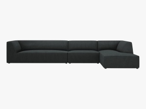 COLTAR MODULAR RUBY, DREAPTA, 5 LOCURI, 366 CM, DIVERSE CULORI SI MATERIALE, DESIGN DEOSEBIT