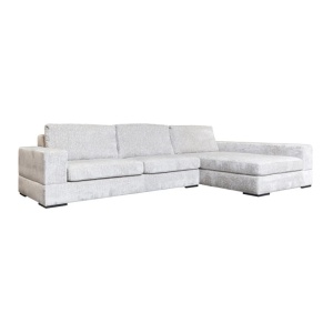 COLTAR PASHA CU 3 LOCURI + SEZLONG PE DREAPTA, PEARL ISLAND 106, S52103AL+LCHR.E362, CONFECTIONAT DIN LEMN DE PIN, METAL, SPUMA SI 100% POLIESTER, RICHMOND INTERIOR