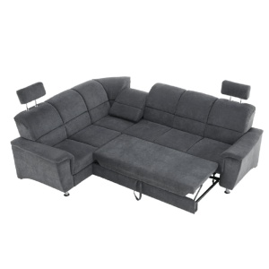 COLTAR SANTIAGO, MODEL STANGA, GRI, DIN TEXTIL, EXTENSIBIL, STIL MODERN, TK - Img 7