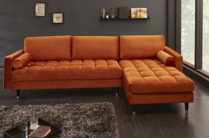 COLTAR SUPERB CONFORTABIL 260CM, COSY VELVET II COD 40275, DIN LEMN SI CATIFEA MARO