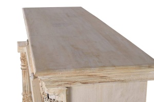 COMODA 120CM, ALB ANTICHIZAT, DIN LEMN DE MANGO, REALIZAT MANUAL, GINER Y COLOMER - Img 7