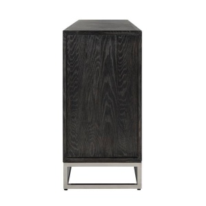 COMODA BLACKBONE, 225 CM, NEGRU/CROM, DIN FURNIR DE STEJAR SI METAL, RICHMOND INTERIORS - Img 5