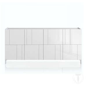COMODA/BUFET 174CM, EDDY RANDOM, COD 5076, STIL MODERN, REALIZATA PANOURI LAMINATE, USI SEMIGRAFIATE - Img 2