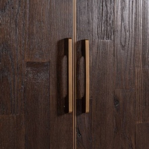 COMODA CROMFORD MILL, 180 CM, MARO/AURIU ANTICHIZAT, DIN LEMN RECICLAT SI METAL, STIL INDUSTIAL, B2 - Img 5