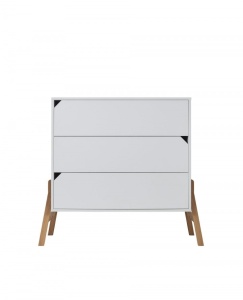 COMODA CU 3 SERTARE PENTRU CAMERA BEBELUS LOTTA ALBA DESIGN SCANDINAV BA - Img 2
