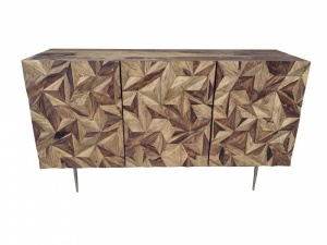 COMODA DIN LEMN SHEESHAM, STONE 150CM, DIN LEMN SI METAL, REALIZAT MANUAL, ARTIM GROUP SELECTION - Img 3