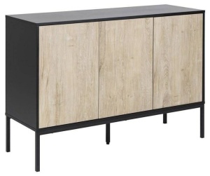 COMODA DIN MDF, FURNIR SI METAL, SEAFORD 120x82, STIL INDUSTRIAL, B2