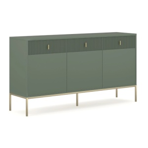 COMODA LIVING 155CM, ARTIM MEBLE, CU 3 USI, REALIZATA DIN MDF, CULOARE VERDE, STIL MODERN - Img 6