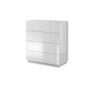COMODA LIVING, CAMA-REJA-KOM4S-BI/BI, DIN PLACI LAMINATE SI MDF DIVERSE NUANTE, DESIGN MODERN - Img 3