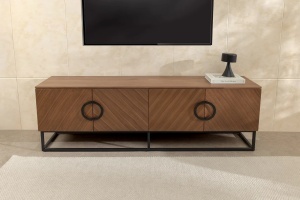 COMODA LIVING, GRANDEZZA 180CM, PRODUS DIN FURNIR LEMN, ASPECT NUC, ARTIM GROUP SELECTION