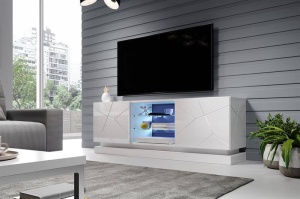 COMODA LIVING, QIU-160-RTV-BIP, 160CM, MDF LUCIOS, STIL MODERN, CAMA