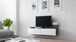 COMODA LIVING RTV VIGO 140 MINI LATTE/ALB DESIGN MODERN CM