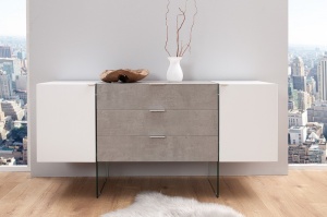 COMODA ONYX 38139 ALB/BETON STIL SCANDINAV - Img 2