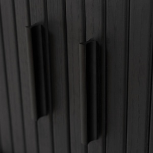 COMODA TV 120CM, ARTIM MEBLE, CU 2 USI, REALIZATA DIN MDF, CULOARE NEAGRA, STIL MODERN - Img 6