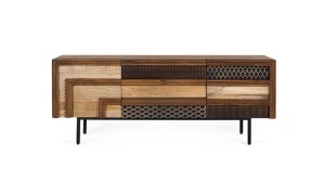 COMODA TV, COD 2100, 140CM, LEMN DE MANGO SI METAL, ARTIM GROUP SELECTION