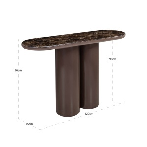 CONSOLA, ALMUNDI 120CM, REALIZATA DIN MDF, CERAMICA INFOLIATA, CULOARE MARO/MARMURA, DESIGN DEOSEBIT, RICHMOND INTERIORS - Img 7