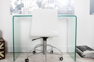 CONSOLA/BIROU 100CM, DIN STICLA, FANTOME, DESIGN MODERN - Img 5