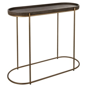 CONSOLA ZILLON MARO, 825284, CONFECTIONATA DIN MDF, FIER SI PIELE, STIL MODERN