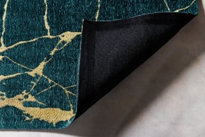 COVOR, MARMURA 160X240CM, VERDE SMARALD/AURIU, POLIESTER/BUMBAC, ARTIM GROUP SELECTION - Img 3
