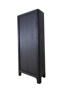 DULAP BACCARAT, 230 CM, NEGRU, DIN LEMN MASIV DE STEJAR, STIL VINTAGE, B2 - Img 2