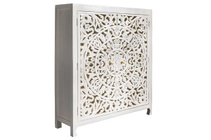 DULAP DE LIVING, MARRAKECH, 140CM, LEMN DE MANGO, ALB, ARTIM GROUP SELECTION