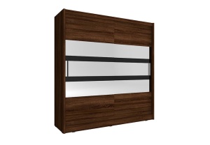 DULAP DORMITOR MAJA V 200 STEJAR SONOMA CIOCOLATIU DESIGN MODERN PSK