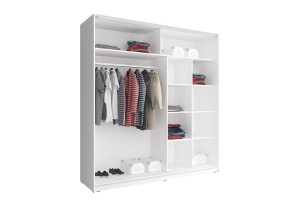 DULAP DORMITOR MIKA VII 200 ALB DESIGN MODERN PSK - Img 2