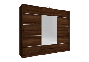 DULAP DORMITOR WIKI ALU 250 STEJAR SONOMA CIOCOLATIU DESIGN MODERN PSK