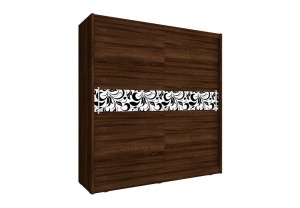 DULAP DORMITOR WIKI V A 180 SONOMA CIOCOLATIU/NEGRU/ALB DESIGN MODERN PSK