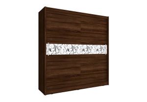 DULAP DORMITOR WIKI V C 200 SONOMA CIOCOLATIU/ALB/NEGRU DESIGN MODERN PSK