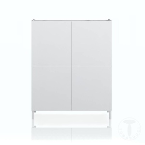 DULAP LIVING 90CM, EDDY, COD 4383, STIL MODERN, REALIZATA PANOURI LAMINATE, ALB HIGH GLOSS - Img 2
